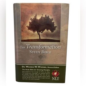 Transformation Study Bible NLT Hardcover Warren Wiersbe 2009 with Dust Jacket.